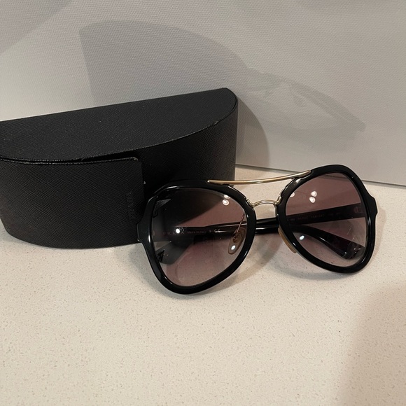 PRADA Butterfly Black & Gold Sunglasses (Gently worn). Excellent Condition. - Picture 5 of 5
